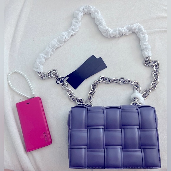 Brand New Light Purple Leather Chain Bag - Picture 3 of 5